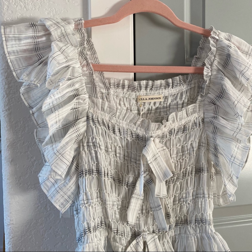 Ulla Johnson NWT Camille Ruffle Bow Tank Blouse - Picture 5 of 7
